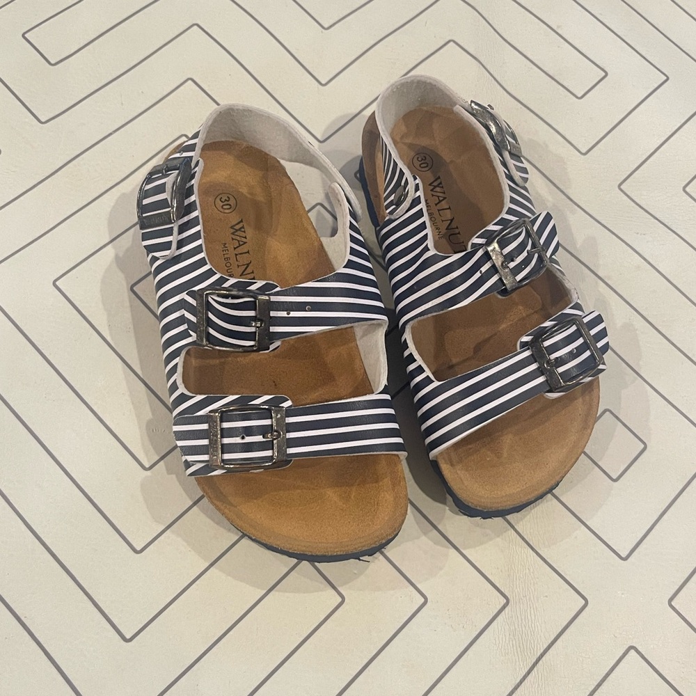 Walnut Melbourne Striped Sandals